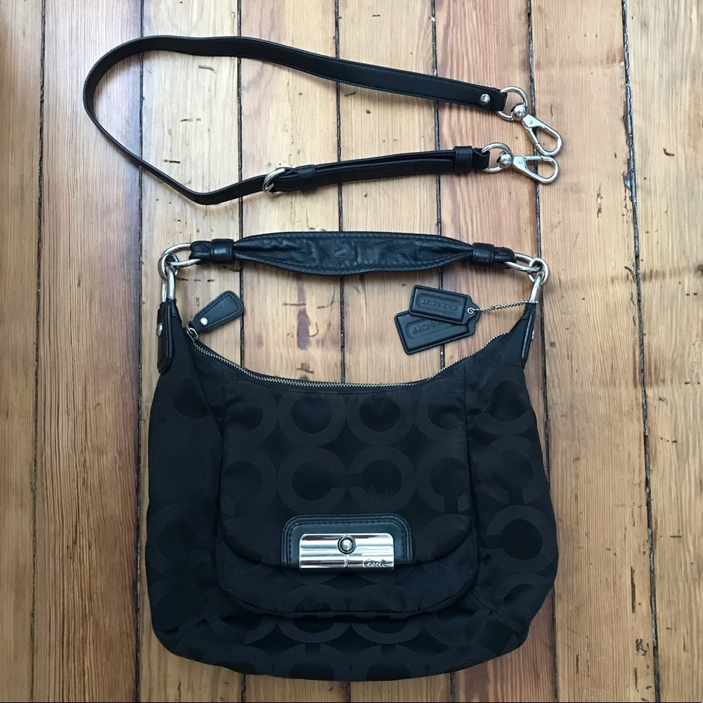 Coach Kristin OP Art Canvas and Leather Hobo